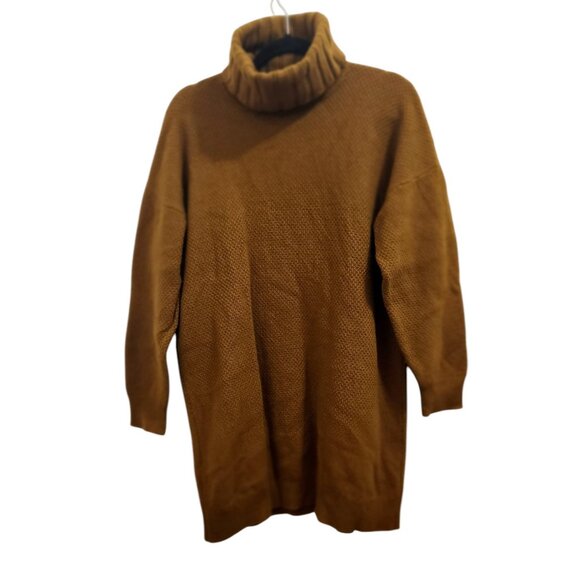 Madwell Foldover Turtleneck Sweater Dress Size XL - Picture 2 of 11